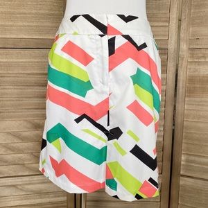 Tail White Label Museum Chevron Geometric Print Golf Skort Sz 4